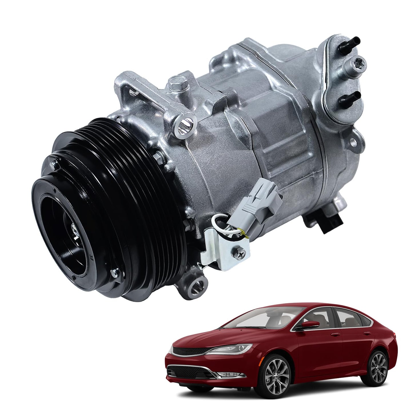 Jaxivo 198314 Air Conditioning A/C Compressor Compatible with 15-17 Chrysler 200 C/LX/Limited/S 2.4L L4,14-23 Cherokee 2.4L,Air Conditioner Compressor Replace CO29136C,68103197AA