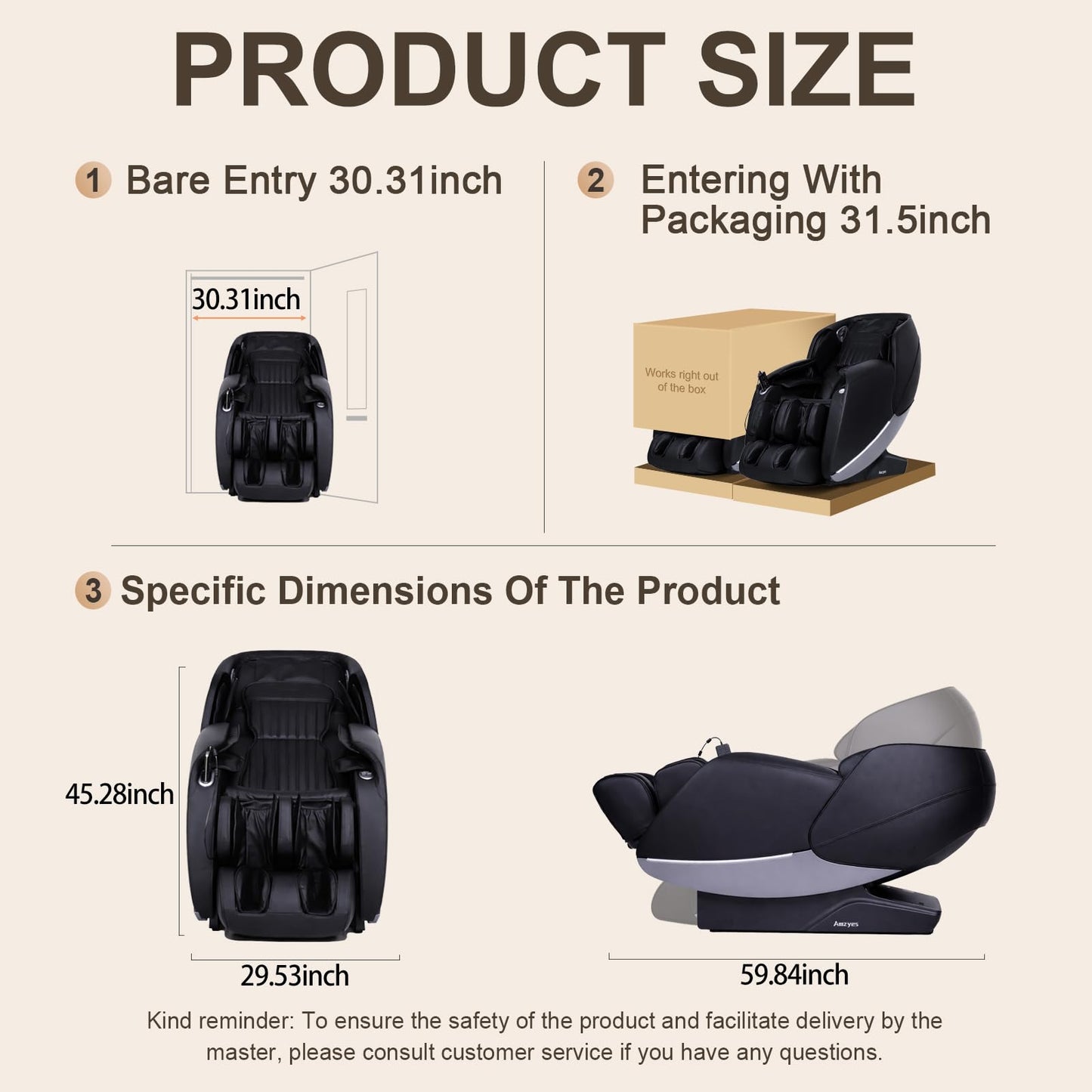 Amzyes 2026 4D Massage Chair Full Body, 17 Modes Zero Gravity Shiatsu Massage Chair with Yoga Stretch, 53.15 in SL Track, Back, Foot, Neck and Shoulder Massage, Bluetooth Speaker, Home, Black