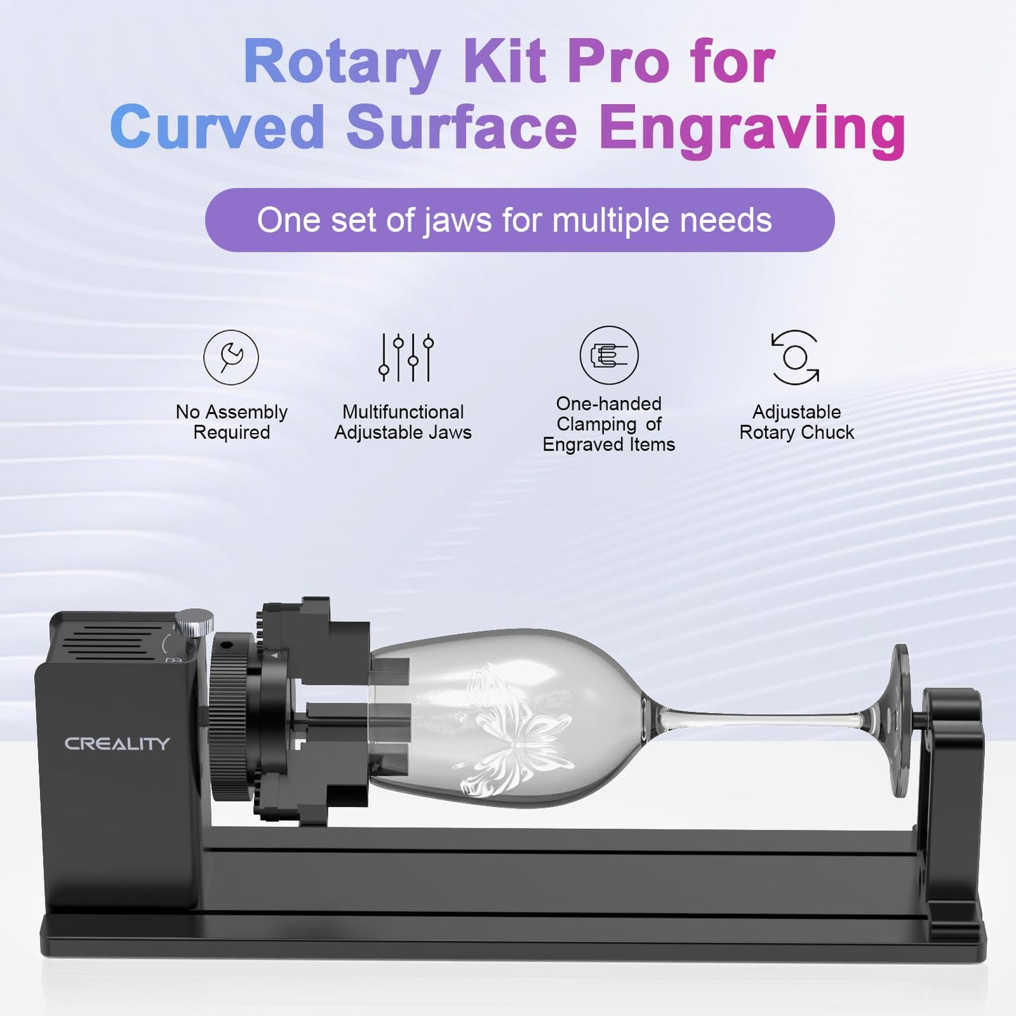 Creality Laser Rotary Roller Pro, Y-axis Rotary Chuck for Creality Series Laser Engraver, Suitable for Engraving Cylindrical Objects, Rotary Kit Includes M6 Raiser for Falcon A1, Professional Goggles