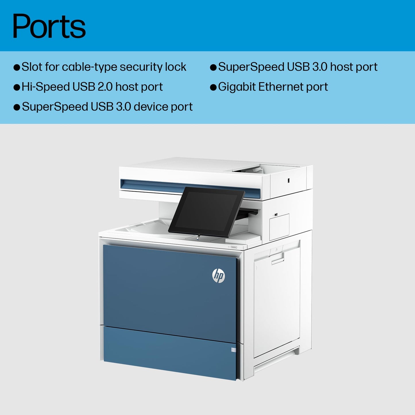 HP Color LaserJet Enterprise MFP 5800dn Printer, Print, Scan, Copy, Best for Business (6QN29A)
