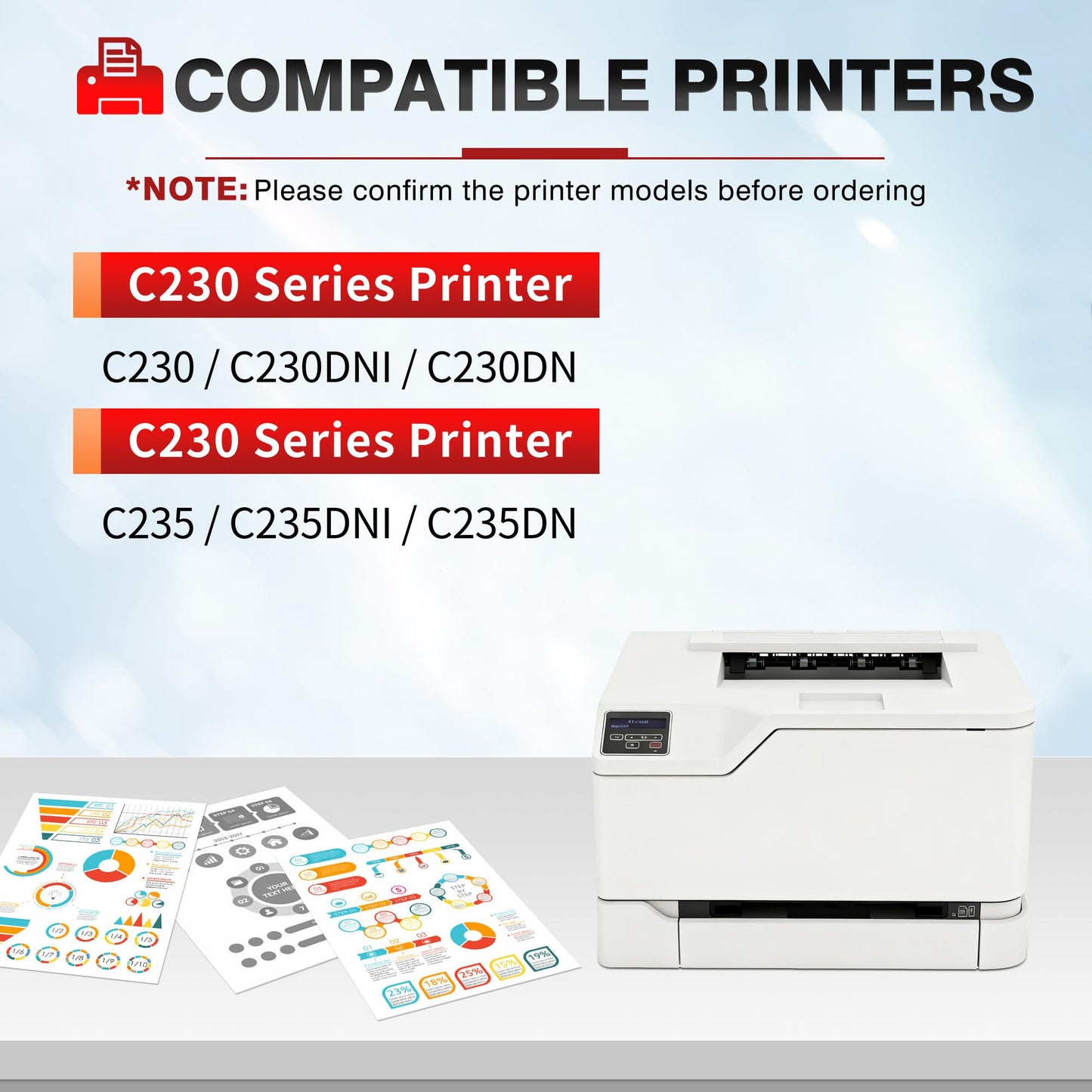 C230/C235 Toner Bundle High Capacity Toner Cartridge Replacement for Xerox C230 Ink Cartridges for 006R04383 Black 006R04384 Toner 006R04385 006R04386 Wroks with Xerox C230 C235 Color Printer Toner