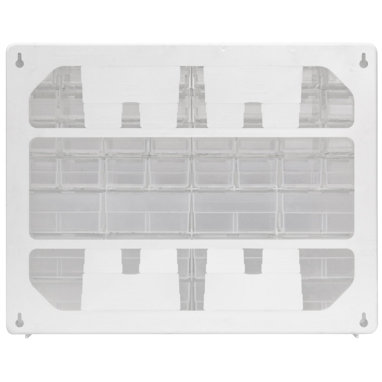 Akro-Mils 64-Drawer Plastic Drawer Storage Cabinet for Garage Organization, Bead Organizer, Building Bricks Storage, Teacher Toolbox, Makeup Organizer, 20-Inch W x 6-Inch D x 16-Inch H, 10164 White