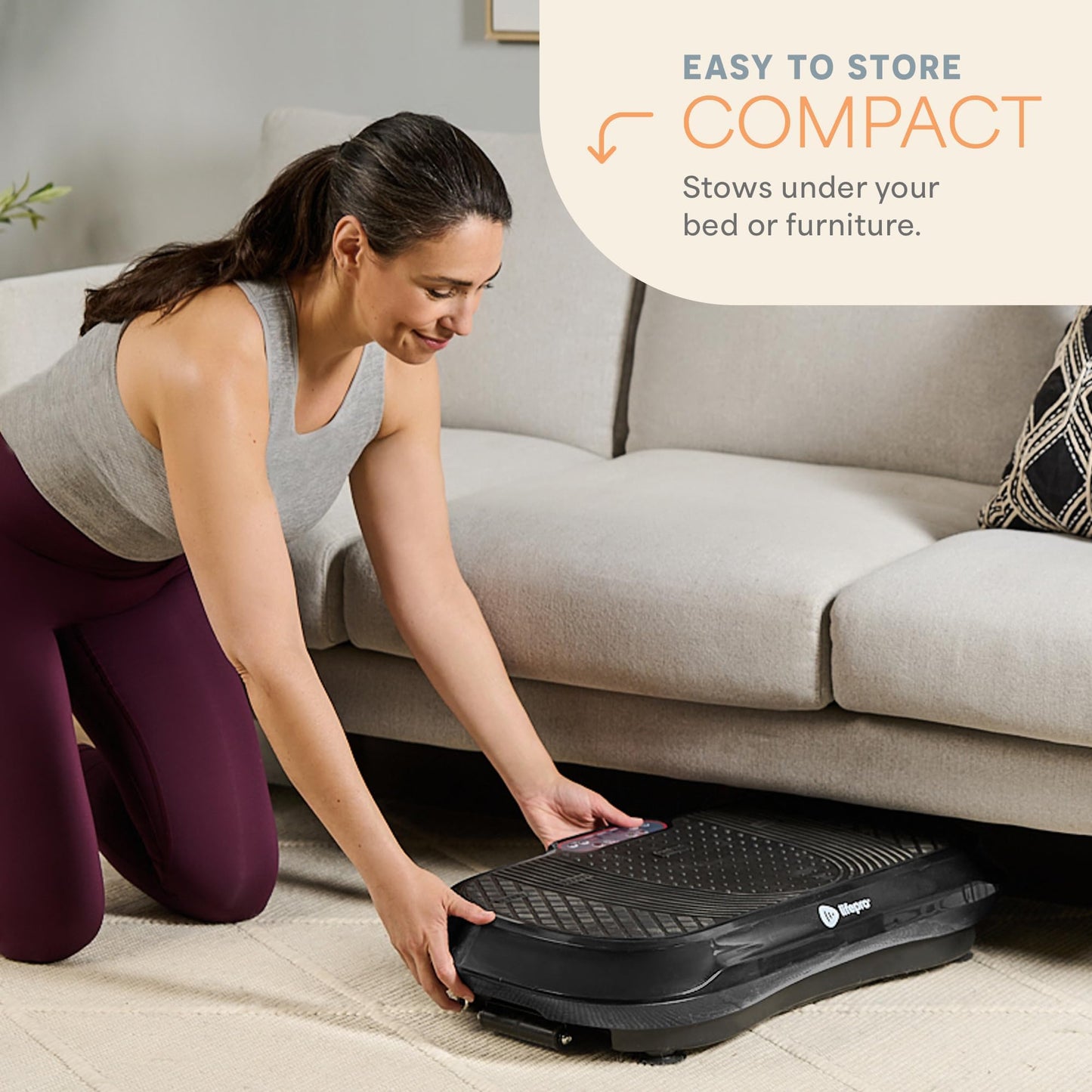 Lifepro Waver Vibration Plate Exercise Machine – High-Intensity Vibration Plate for Lymphatic Drainage – Full-Body Workout Vibrating Platform with Loop Bands – Fitness Equipment for Strength & Toning