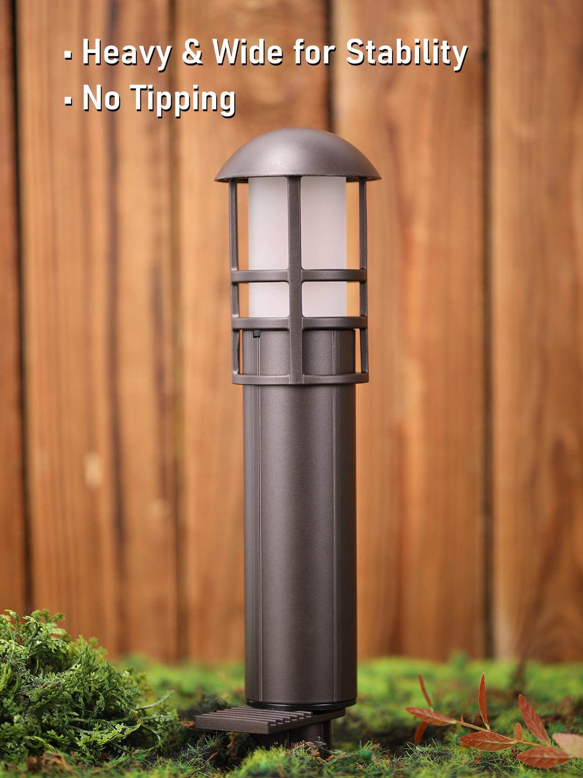 LEONLITE Low Voltage Landscape Pathway Lights, 3W 12V, IP65, 3000K Warm White, Pack of 6, Oil Rubbed Bronze, Model A-