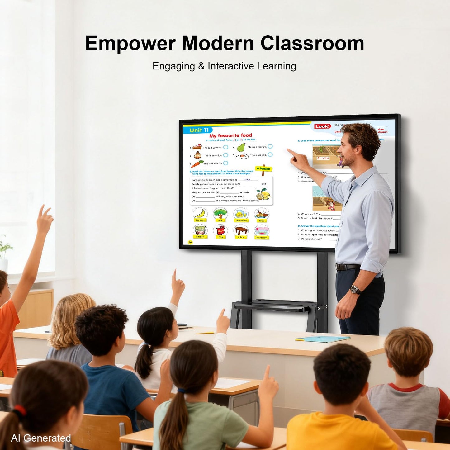 Smart Board 49" Interactive Whiteboard, RK3588 Chip & 6ms Low Latency for Smooth Writing, Android 12 8+64GB, Wireless Cast, Overseas App Ready—Easy Collaboration for Classroom Office Home (Board Only)