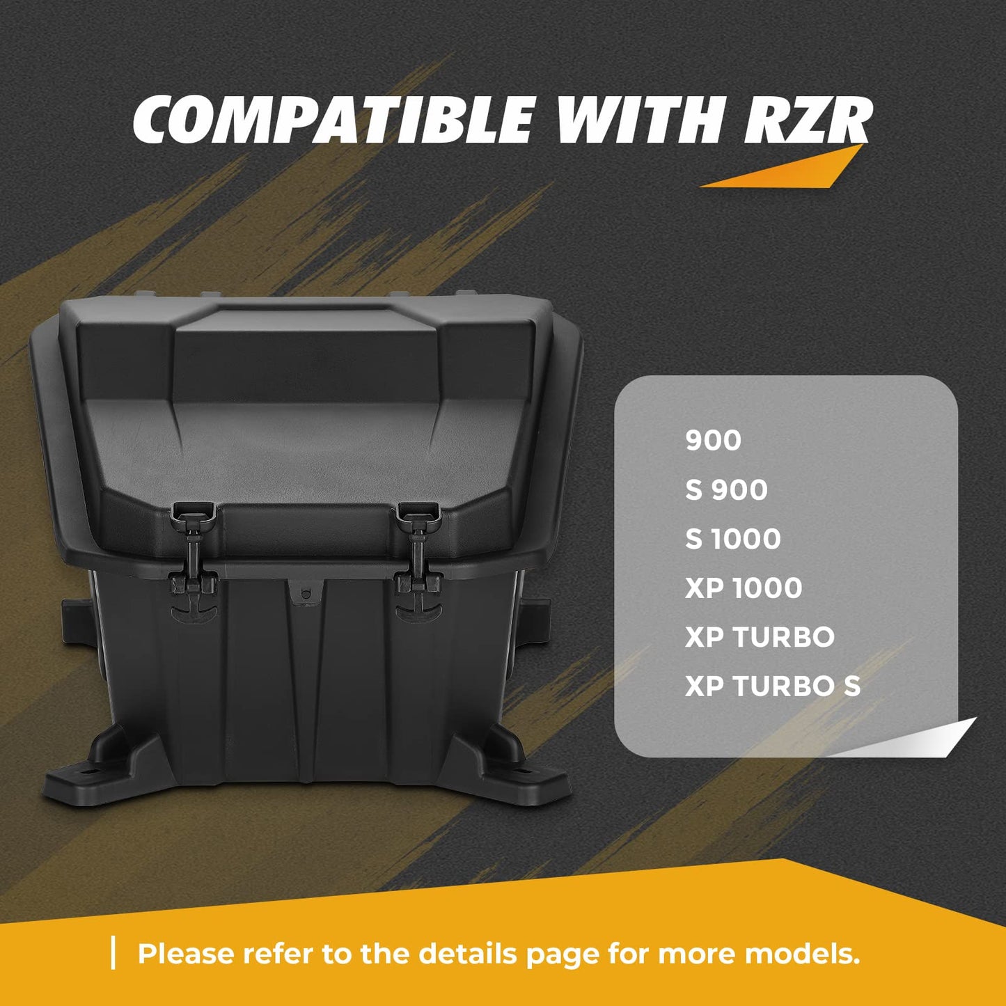 KEMIMOTO UTV Rear Cargo Box Compatible with Polaris RZR Replace # 2881193