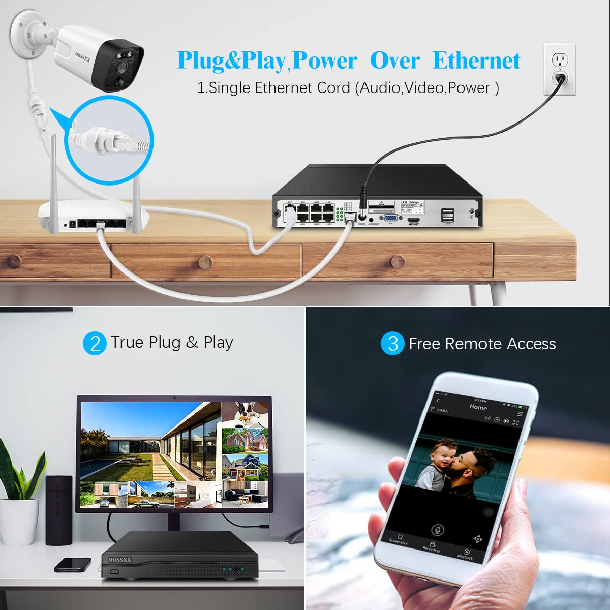 (2026 Update) 4K POE Security Camera System, 8CH NVR with 8 Wired 4K Bullet Cameras, 130° Wide Angle, AI Human Detection, PIR Sensor, Two-Way Audio, IP66 Waterproof, 4TB HDD, Free App No Monthly Fee