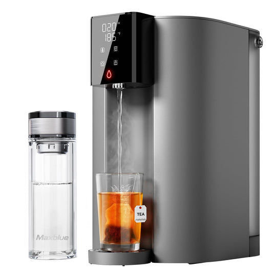 Waterdrop C1H Countertop Reverse Osmosis System, NSF/ANSI 372 Certified, 6 Stage Instant Hot RO Water Filter, No Installation Required, 3:1 Pure to Drain, Glass Bottle Included
