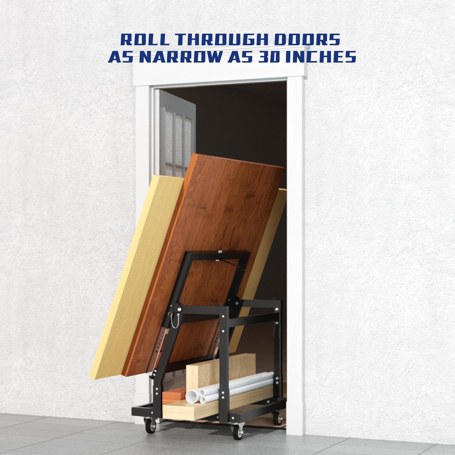 APARECIUM Panel Handler Cart and Shop Stand, Tilting Panel Cart with Rolling Casters, Tilting Panel Mover Mobile Workbench, Drywall Cart for Woodworking, Lumber Furniture Workshop, Warehouses, Garage