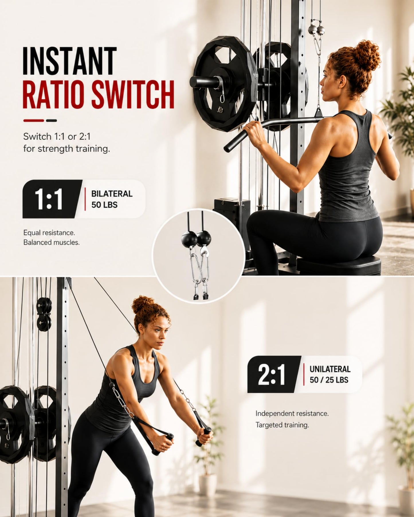 Wall Mount Cable Station – Dual Pulley Cable Crossover Machine with 18 Adjustable Positions, Tricep Rope, T-Bar, LAT Pulldown Bar & Foot Board for Home Gym Strength Training