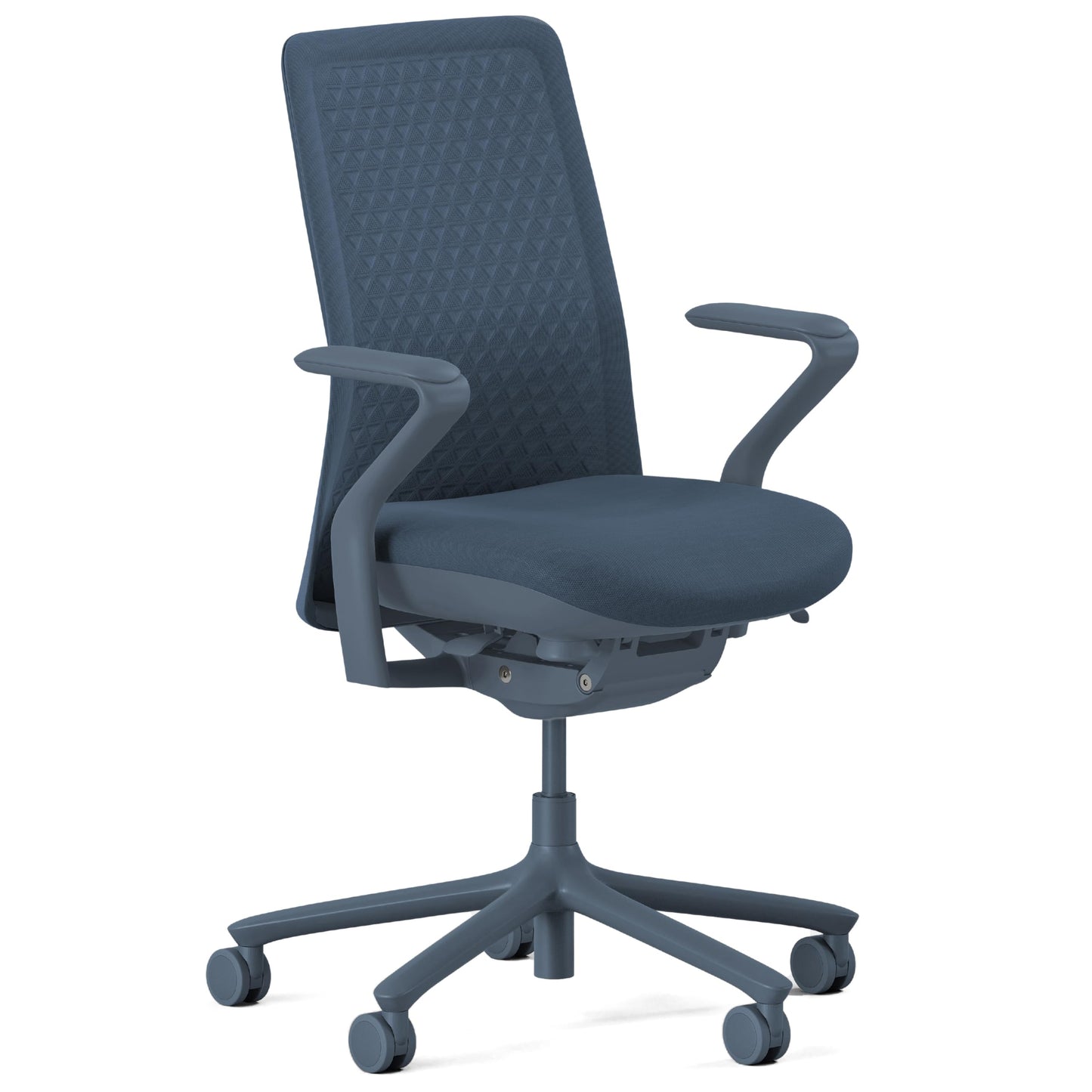 Branch Verve Chair - High Performance Executive Office Chair with Contoured Back and Adjustable Lumbar Support - High Density Foam Cushion and 3D Knit Back - Fits 5' to 6', Up to 275 lbs, Cobalt