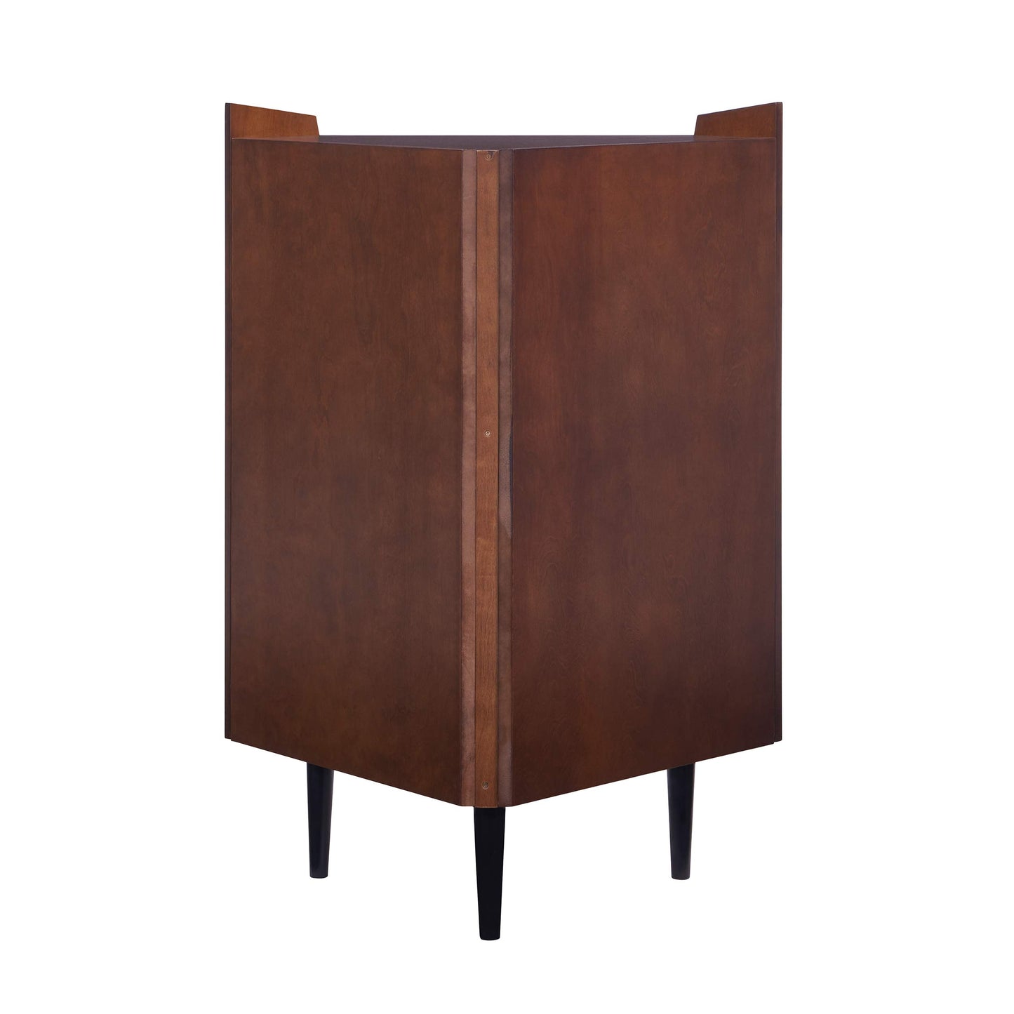 SEI FURNITURE Larson Corner Storage Bar Cabinet, brown.