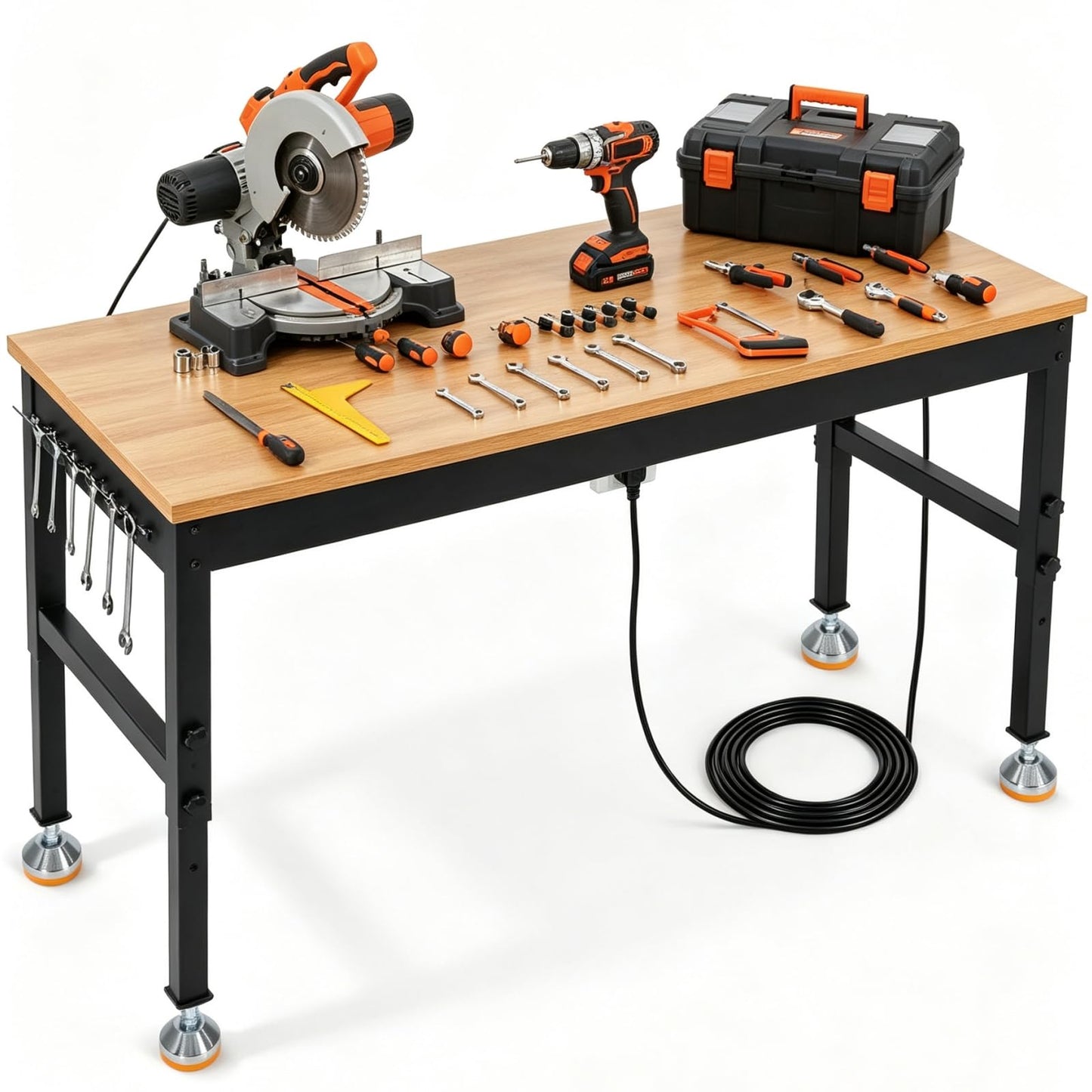 72 Inch Adjustable Workbench, 2500 LB Load Capacity
