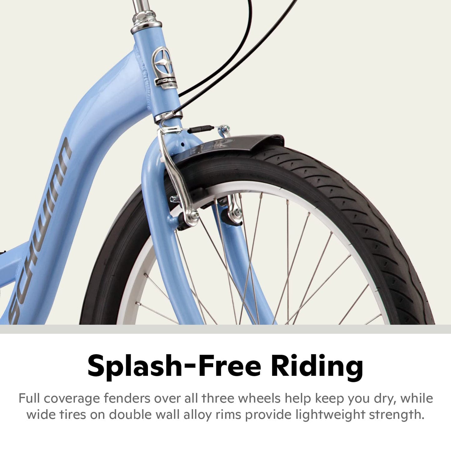 Schwinn Meridian Adult Tricycle, 26 Inch Bike for Women and Men, Single-Speed Adult Trike, Low Step-Through Frame, Springer Cruiser Seat, Upright Riding Position, Bike with Basket, Tricycle for Adults