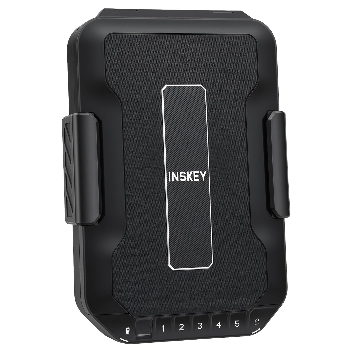 INSKEY Biometric Gun Safe for Handgun-Full Size Pistol Safe Box, 4-in-1 Quick Access with Fingerprint/App/Code/Keys, Portable Waterproof Durable Lock Box for Home, Car, Travel