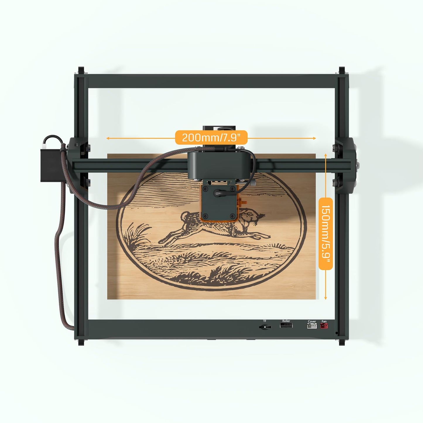 Genmitsu Laser Engraver Kortek 10W 10000mW, Desktop Laser Cutter, Wireless APP Support, ±0.01mm High Precision, Portable Laser Engraving Machine for DIY Wood Acrylic Leather Metal Fiber, Safety Class1