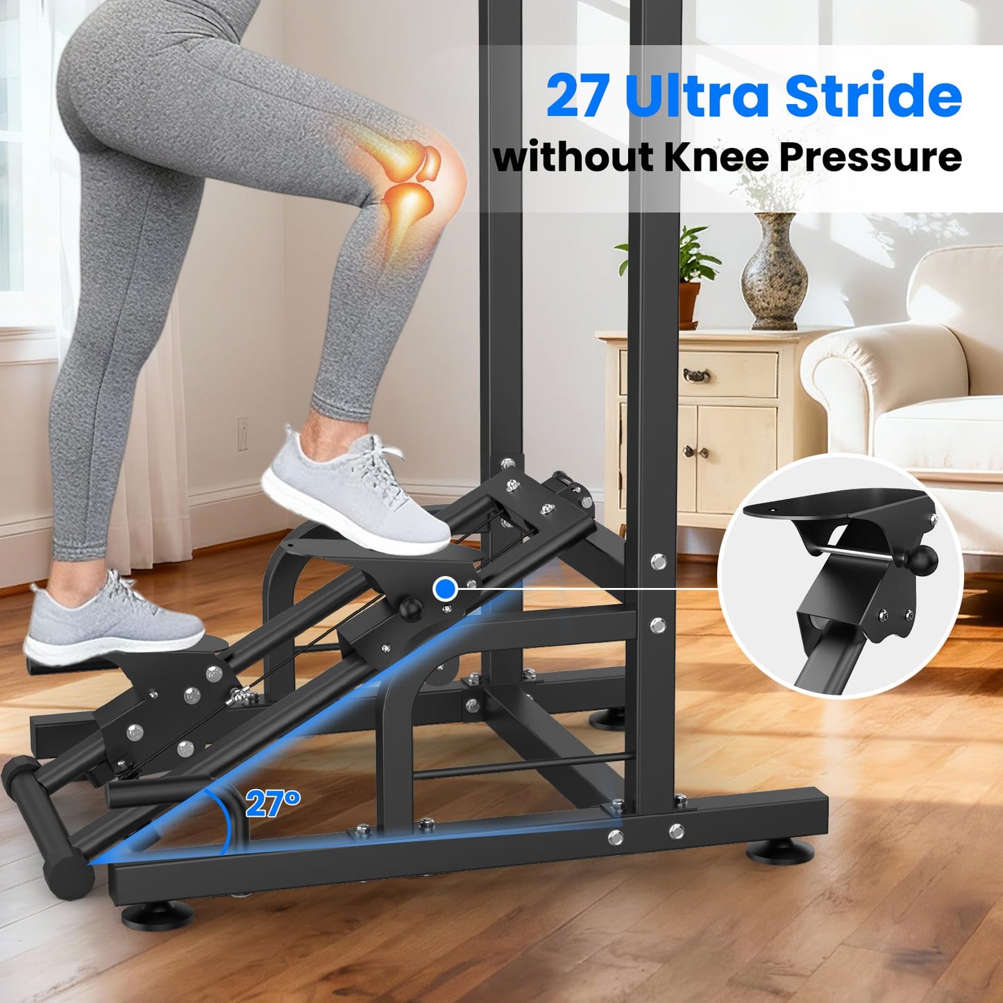 RELIFE REBUILD YOUR LIFE Power Tower Pull Up Bar Station Workout Dip Station for Home Gym Strength Training Fitness Equipment (Black-01)