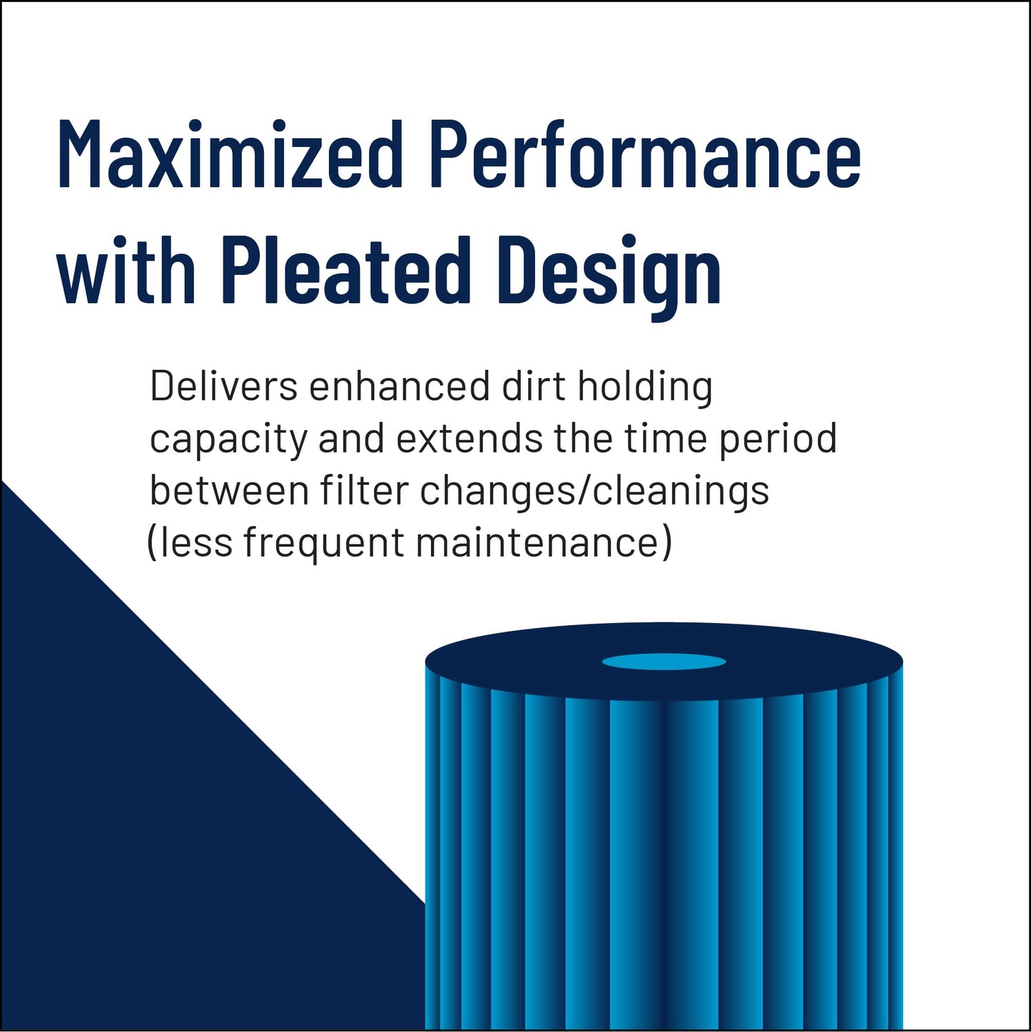 Pentair Pentek R30-20BB Big Blue Sediment Water Filter, 20-Inch, Whole House Pleated Polyester Filter Cartridge, 20" x 4.5", 30 Micron, Pack of 6