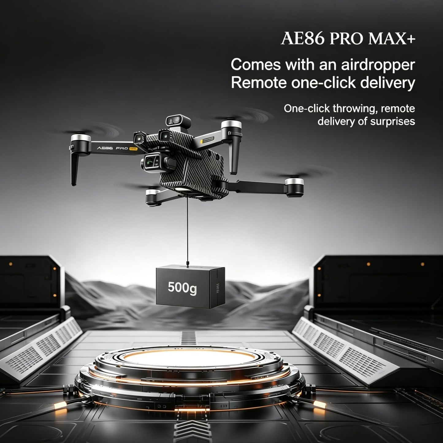 Cyaxzolp AE86ProMax+Drones with Camera for Adults 4K Video,Touch Screen Tablet Remote and 3-Axis Mechanical Gimbal, 5G Digital Transmission, 360° Laser Obstacle Avoidance, GPS Auto Return,Three 8000mAh 45 Mins Long Endurance, 500g Payload, Smart Follow Wa