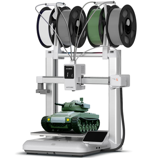 Anycubic Kobra X Multicolor 3D Printer, 2X Faster & Easy One-Click Printing, 600mm/s High Speed 3D Printers for Beginners & Kids, 4-Color Built-in, 260x260x260m³, Easy to Use FDM 3D Printer