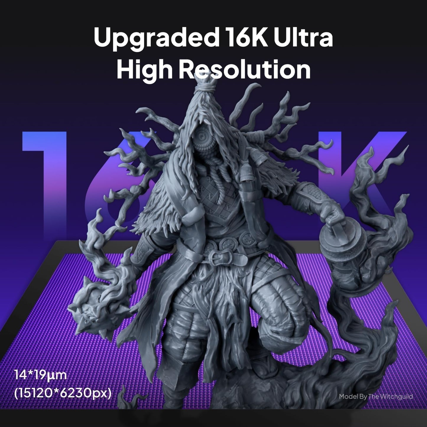 ELEGOO Saturn 4 Ultra 16K Resin 3D Printer, 10" 16K Mono LCD Resin Printer with Smart Mechanical Sensor, Heated Resin Tank, Auto-Leveling, 150mm/h Fast Printing, Print Size 8.33 × 4.66 × 8.66 Inch