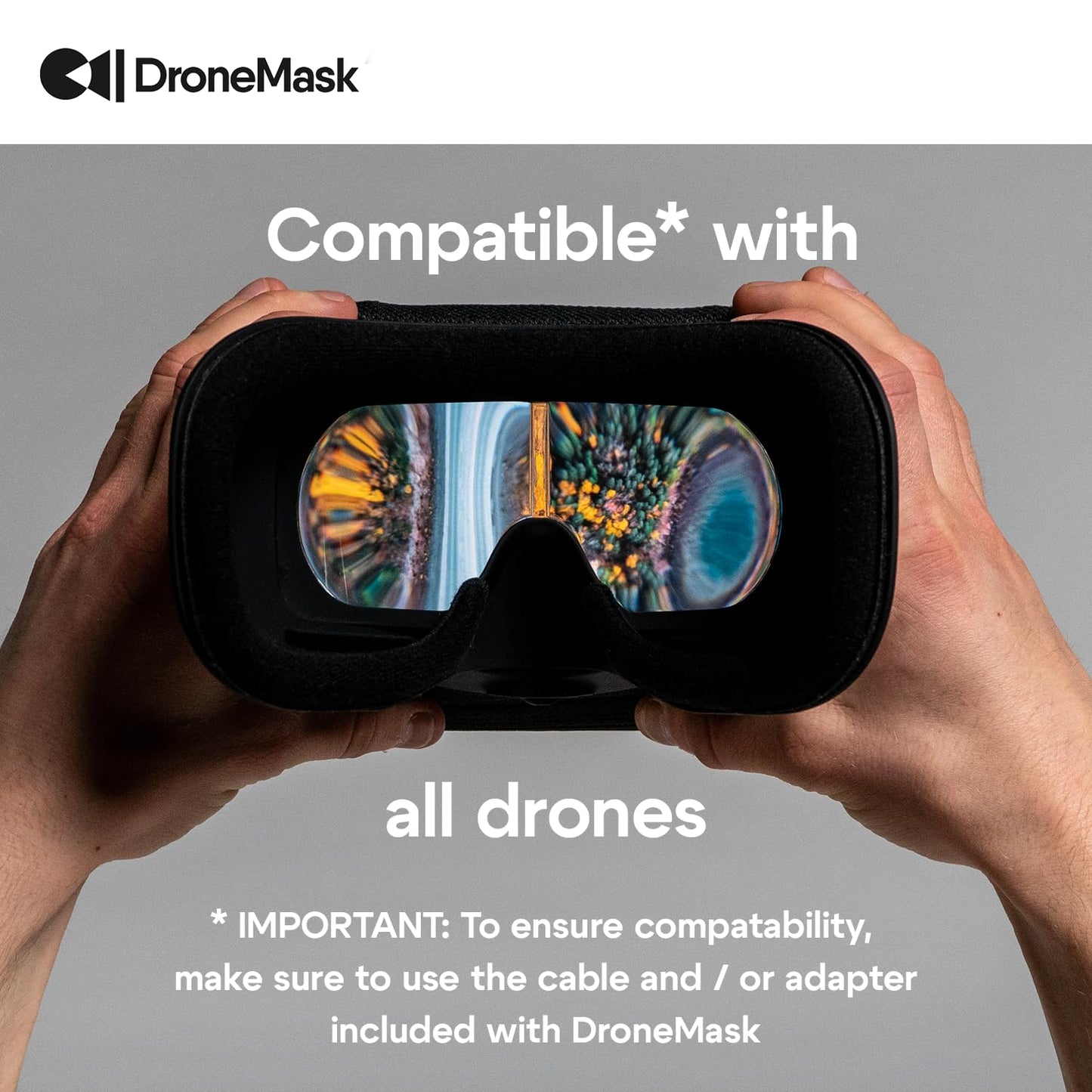 DroneMask 2 | FPV Goggles for All Camera Drones | Unibody Lens | HD FPV Goggles | Compatible Versatile Skyview FPV Drone Goggles | Clear Immersive View | All GPS Camera Drone