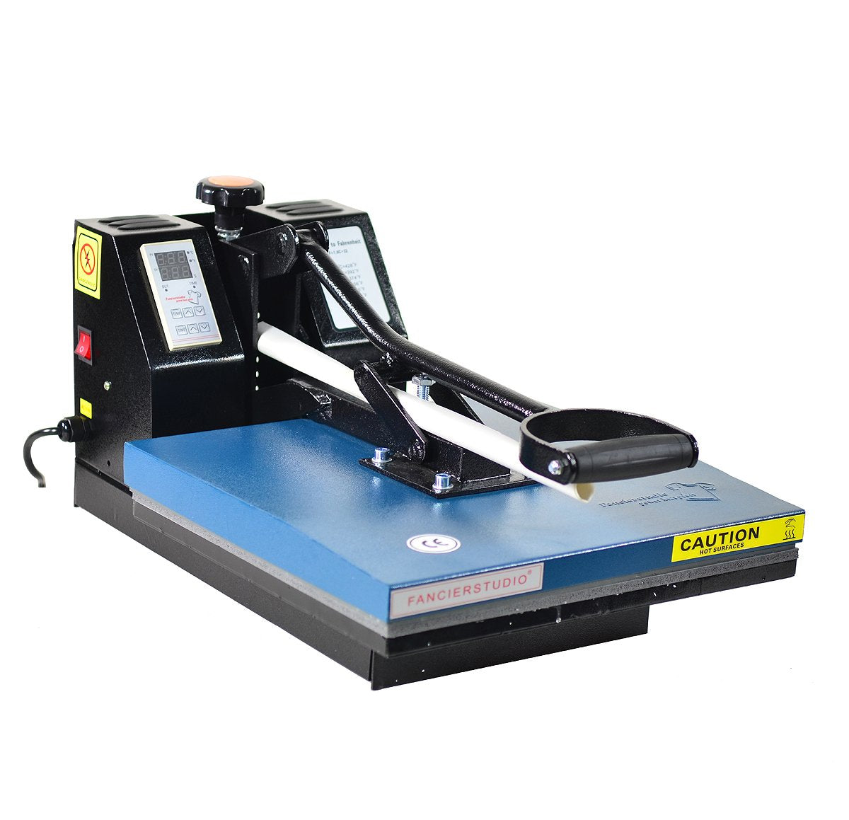 Fancierstudio Digital Heat Press 15 x 15 Sublimation Rhinestone Heat T-Shirt Machine15x15 B/BLK