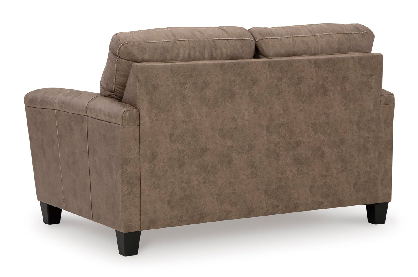 Signature Design by Ashley Navi Modern Loveseat with Removable Cushions, Dark Brown