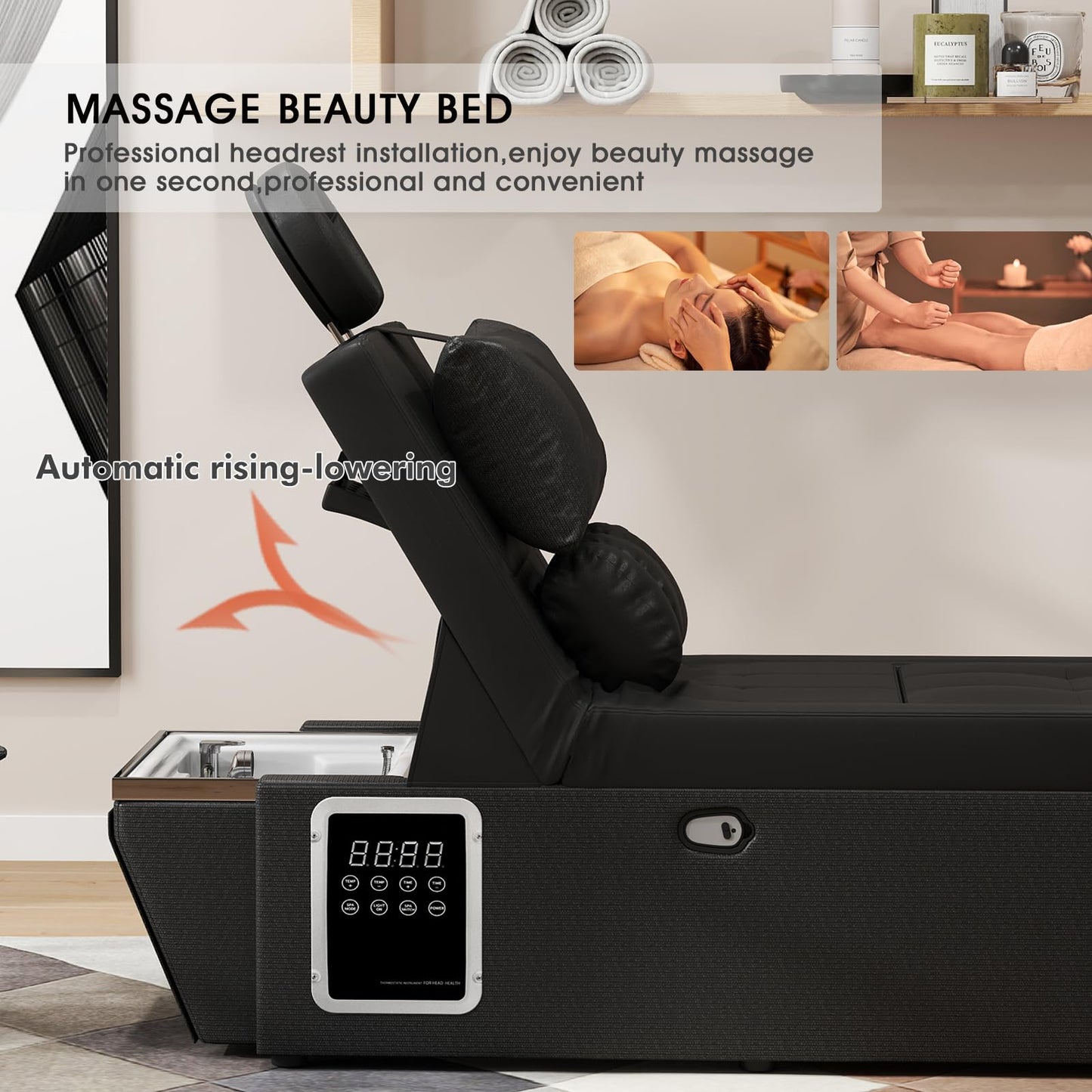 Artist hand Shampoo Bowl, Massage Bed, Head Spa Equipment, Foot Bath, Spa Beauty Salons, Backwash Unit Beauty Bed