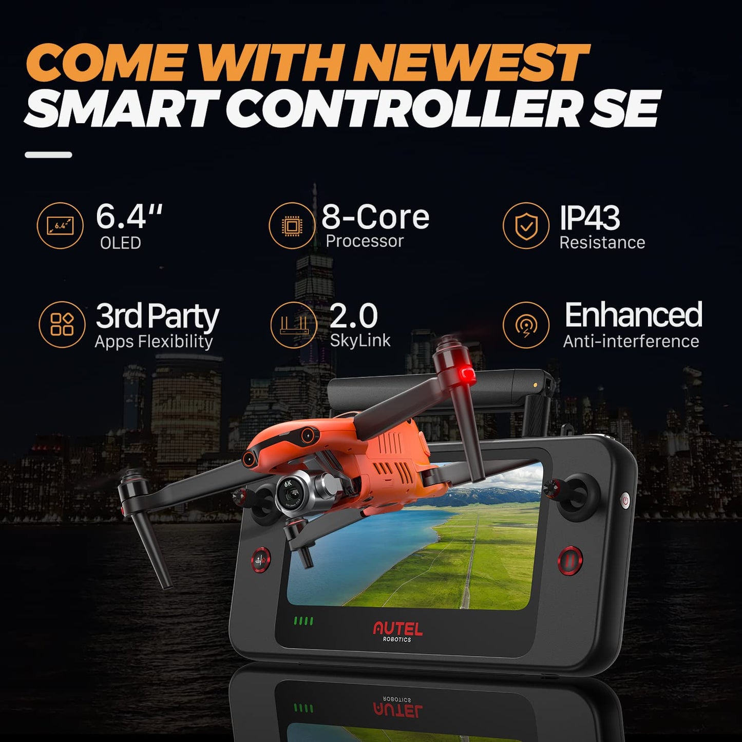 Autel Robotics EVO 2 PRO V3, 1" CMOS &12-Bit Image 6K HDR Video, Moonlight Algorithm 2.0 (ISO 44000), EVO II Pro V3 Rugged Bundle, 40 Minutes, 15KM Transmission, 360° Obstacle, SkyLink 2.0
