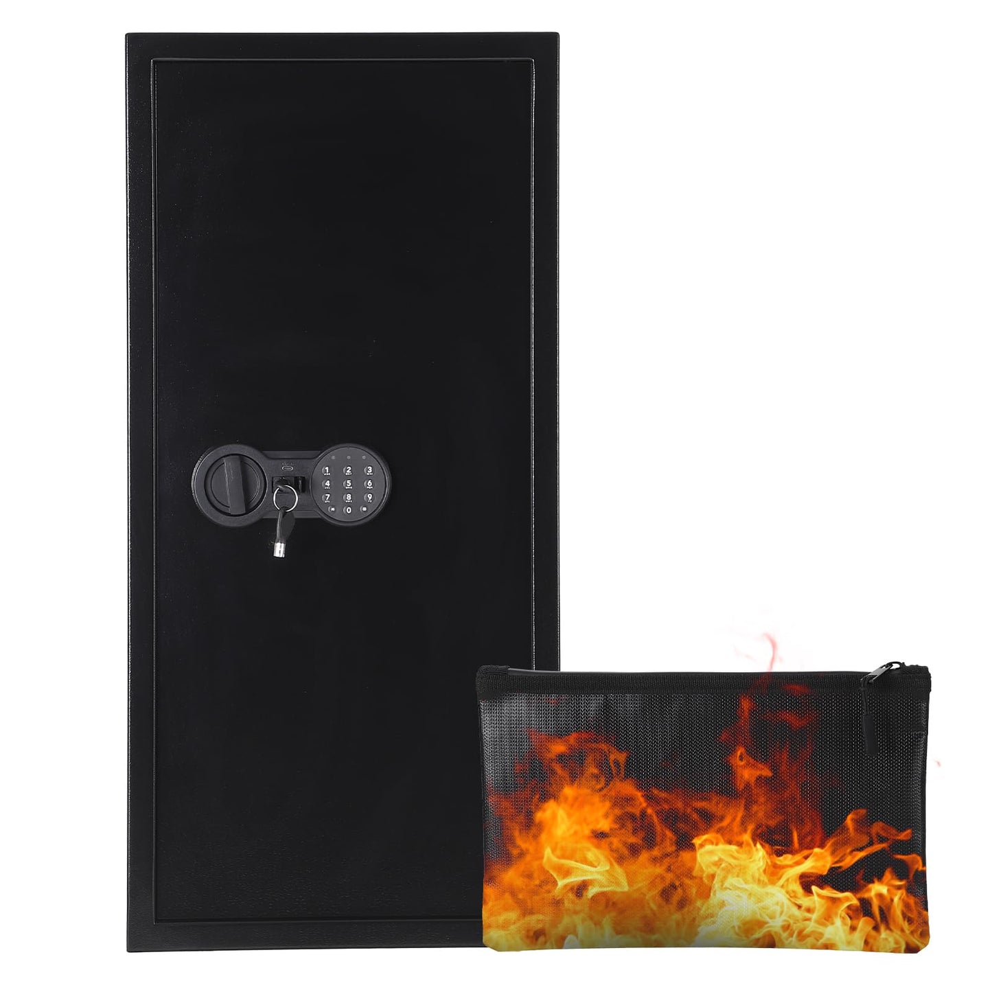 Garvee Heavy-Duty Steel Safe Box with Dual Key & Digital Lock, Fireproof & Water Resistant Security Safe for Home/Office, Wall Mountable Money Safe for Cash, Jewelry, Passports - Multi Size 10" to 31"