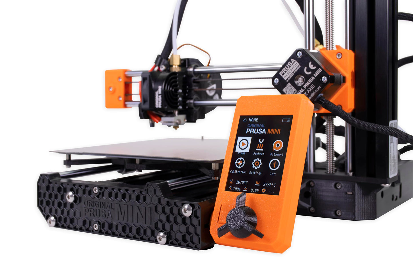 Original Prusa MINI+ Beginner-Friendly 3D Printer DYI Kit, Filament Sensor Included, Fun to Assemble, Removable Print Sheets, Filament Sample Included, Print Size 7×7×7 in.