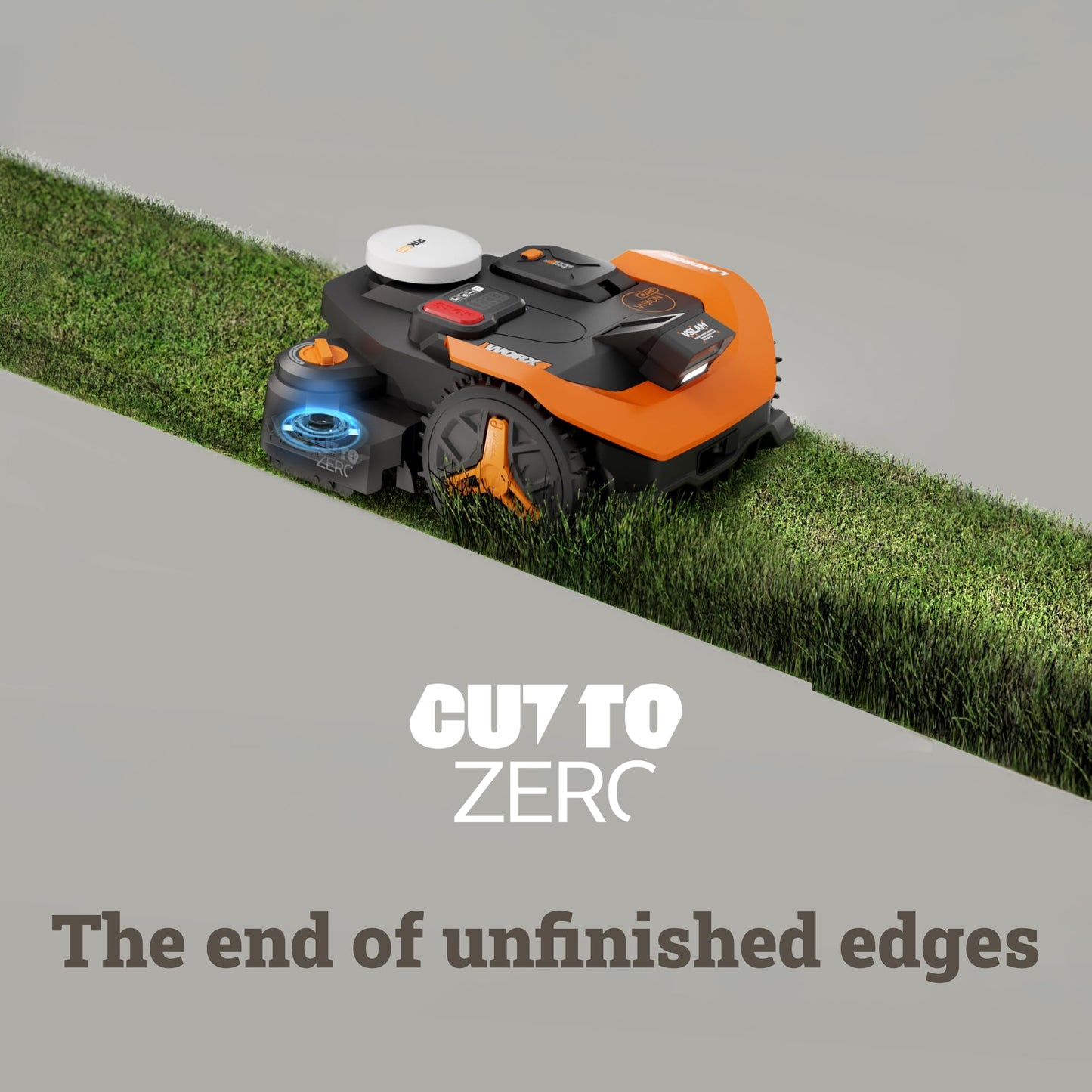 WORX Landroid Vision Cloud Robot Lawn Mower, No Perimeter Wire Robot Mower for 1 Acre, AI Obstacle Avoidance + RTK Cloud Navigation, 30% Slope, Auto Mapping, App Control, Cut-to-Zero, WR340