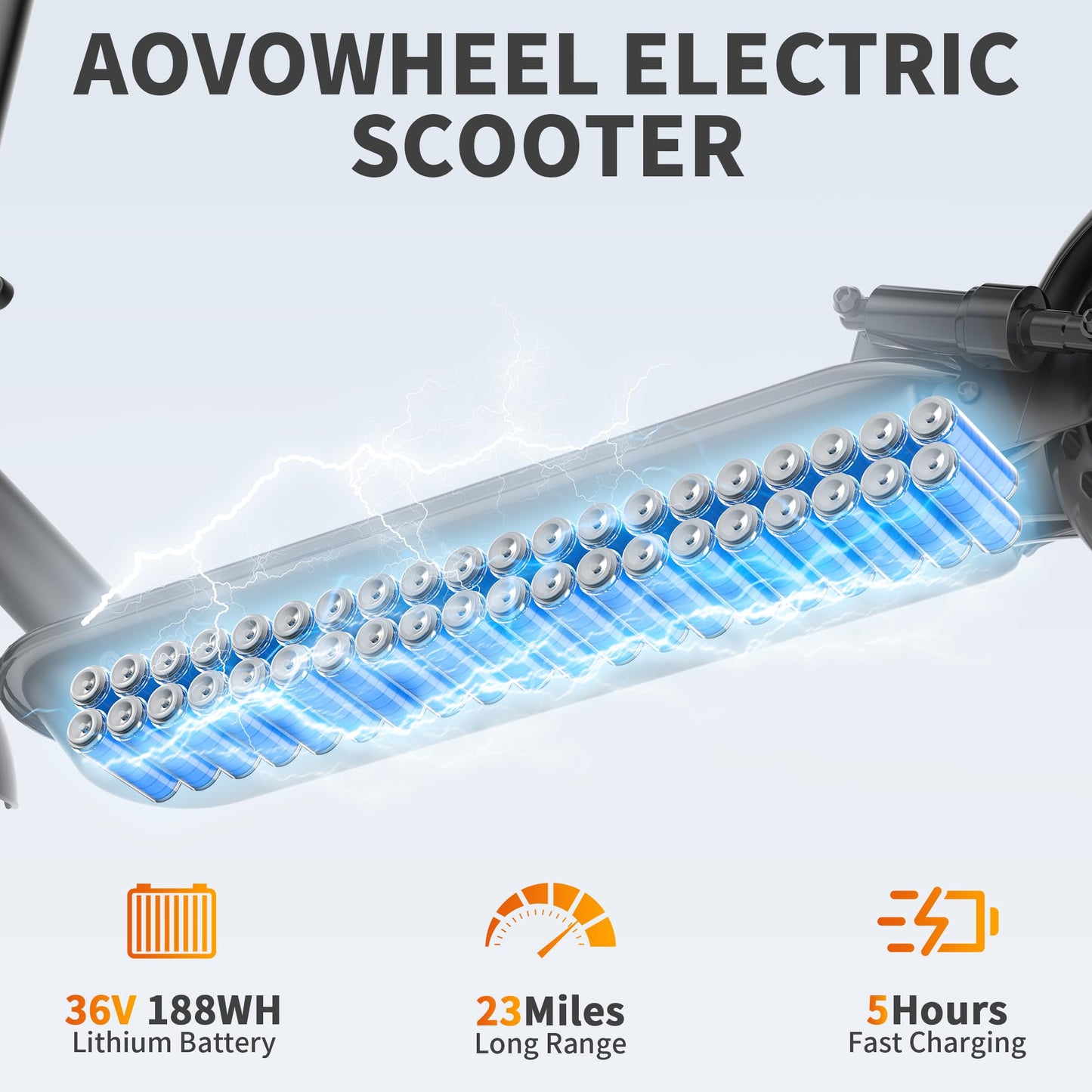 Aovowheel Electric Scooter for Adults, APP, Folding E Scooter with 350W Motor 19 Mph Top Speed, Max 23 Miles Long Range, 8.5''Tires Commuting Scooters with Dual Brakes System