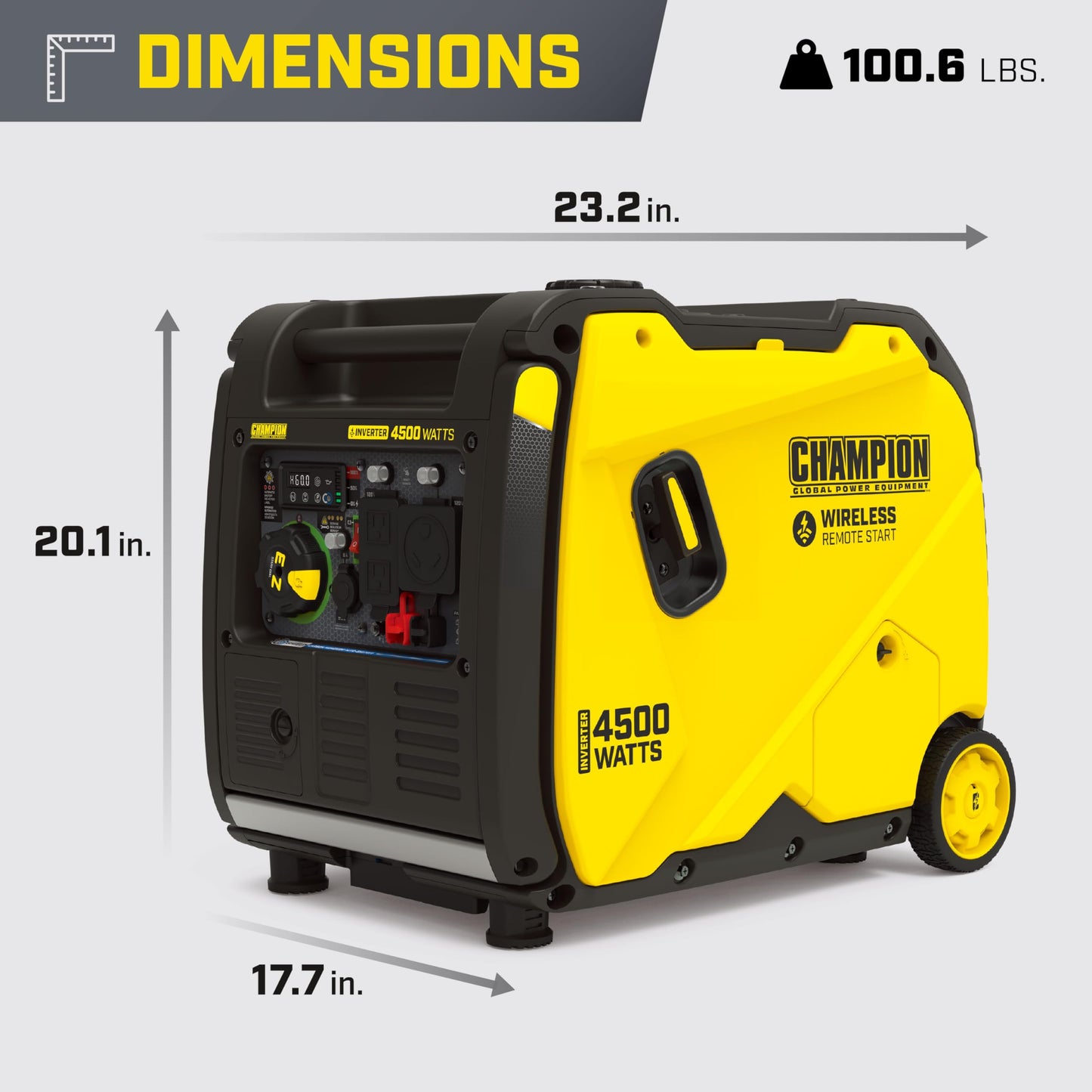 Champion Power Equipment 4500-Watt Wireless Remote Start Inverter Generator with Quiet Technology and Free 3-Year Warranty
