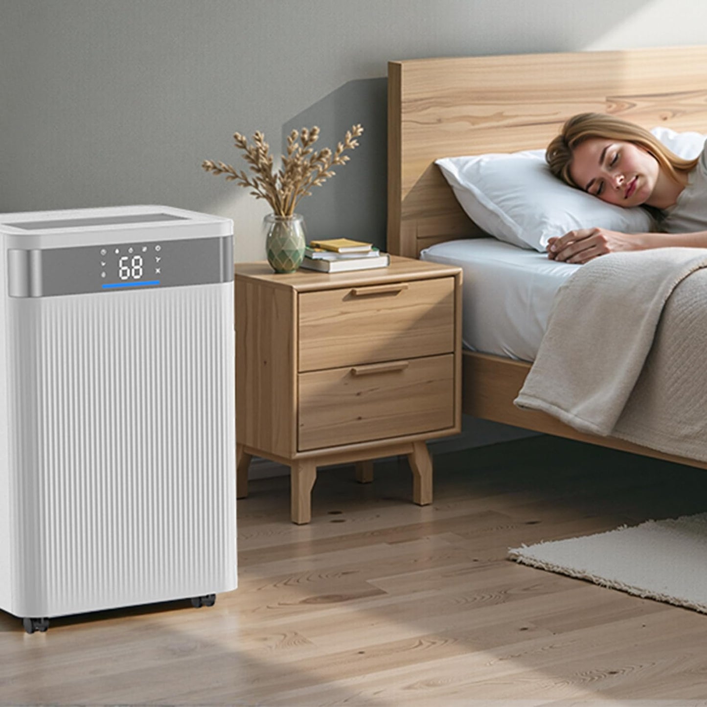VEVOR 52 Pints Dehumidifier for Home & Basement, 4000 Sq.Ft Large Coverage, Drain Hose for Commercial & Industrial Use, Smart Humidity Control, Low Noise for Warehouses, Bathroom, Bedrooms & Storage
