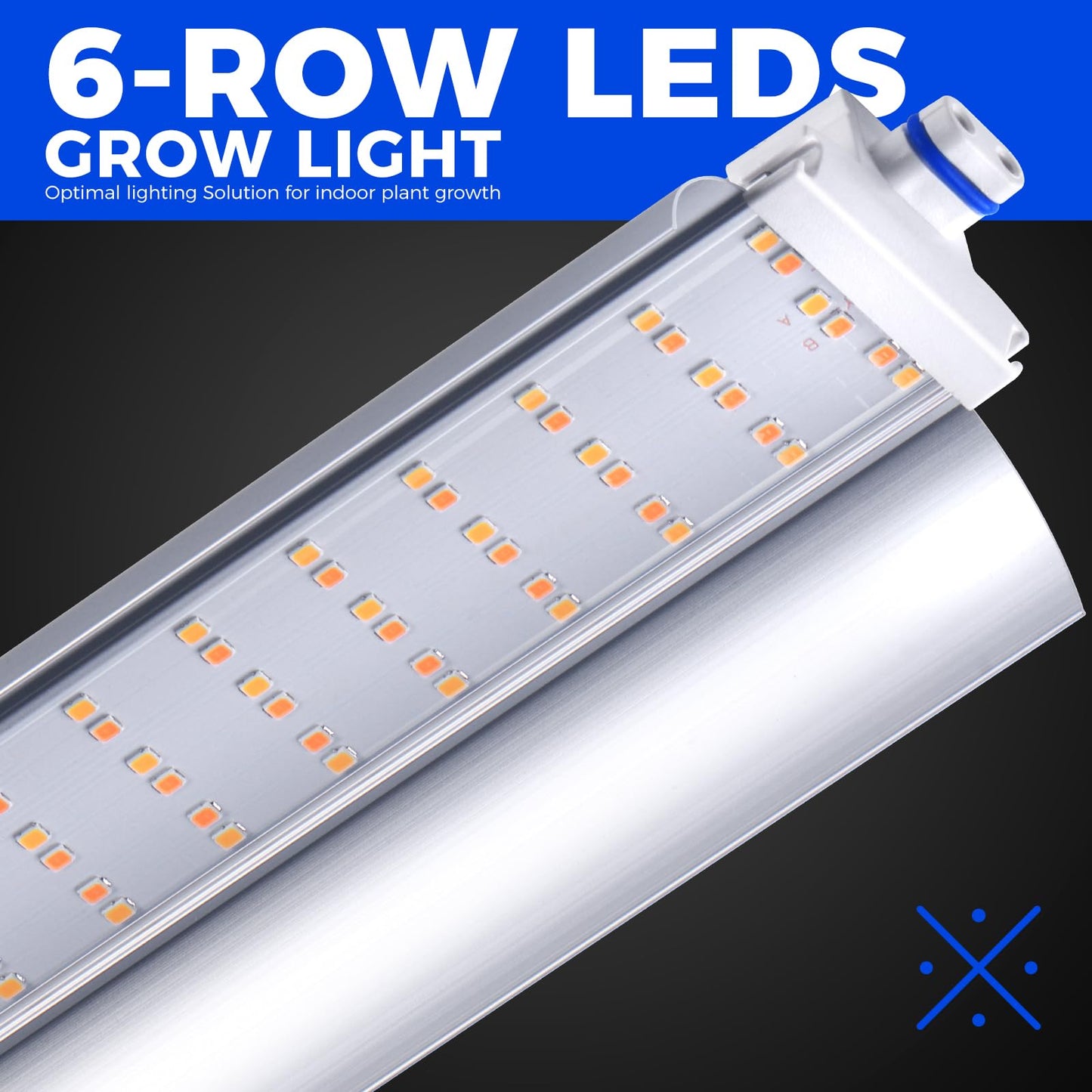 Barrina CX2Z Greenhouse with Grow Light for Indoor Plant & Seedlings, 6-Tier Plant Shelf with 2FT 30W(Per Light) Full Spectrum Plant Lights, 3 Adjustable Spectrum and Timer, 29x14x71 Inches