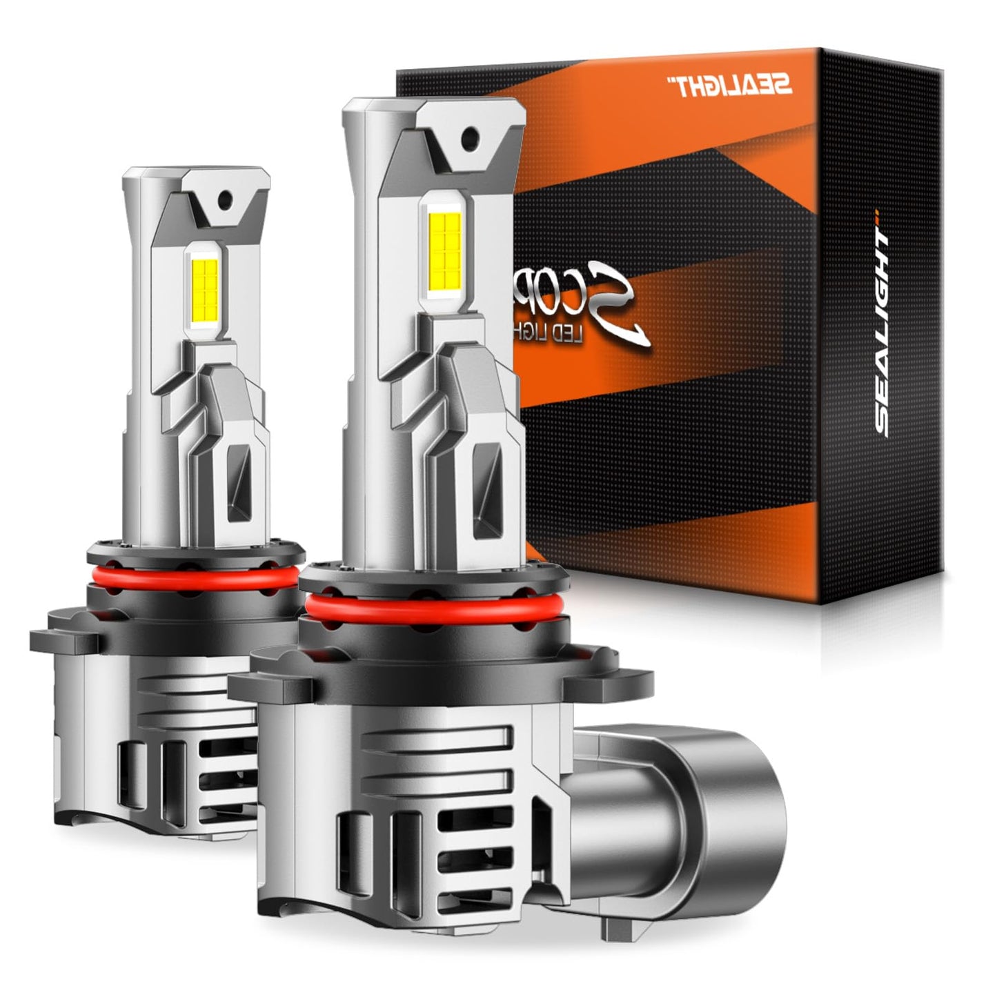 SEALIGHT 9005 Bulbs, 6500K White Fog Light, Aluminum, S1-pro 9005/HB3, Plug-N-Play, Pack of 2