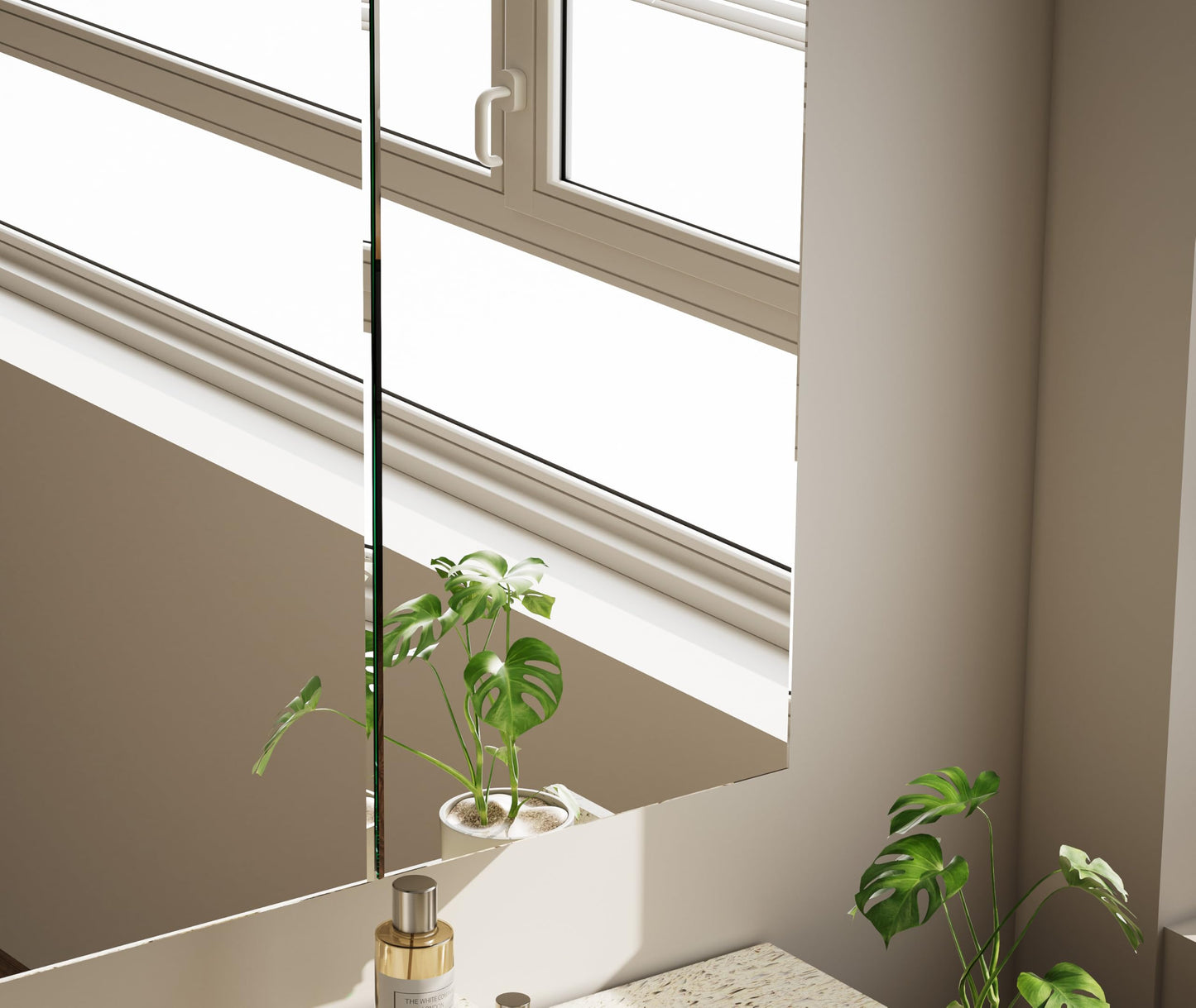 VETROVUE Bathroom Medicine Cabinet with Mirror, 30 Inch x 26 Inch Bathroom Mirror Cabinet with Double Door & Adjustable Shelves, Surface Mount or Recess Installation