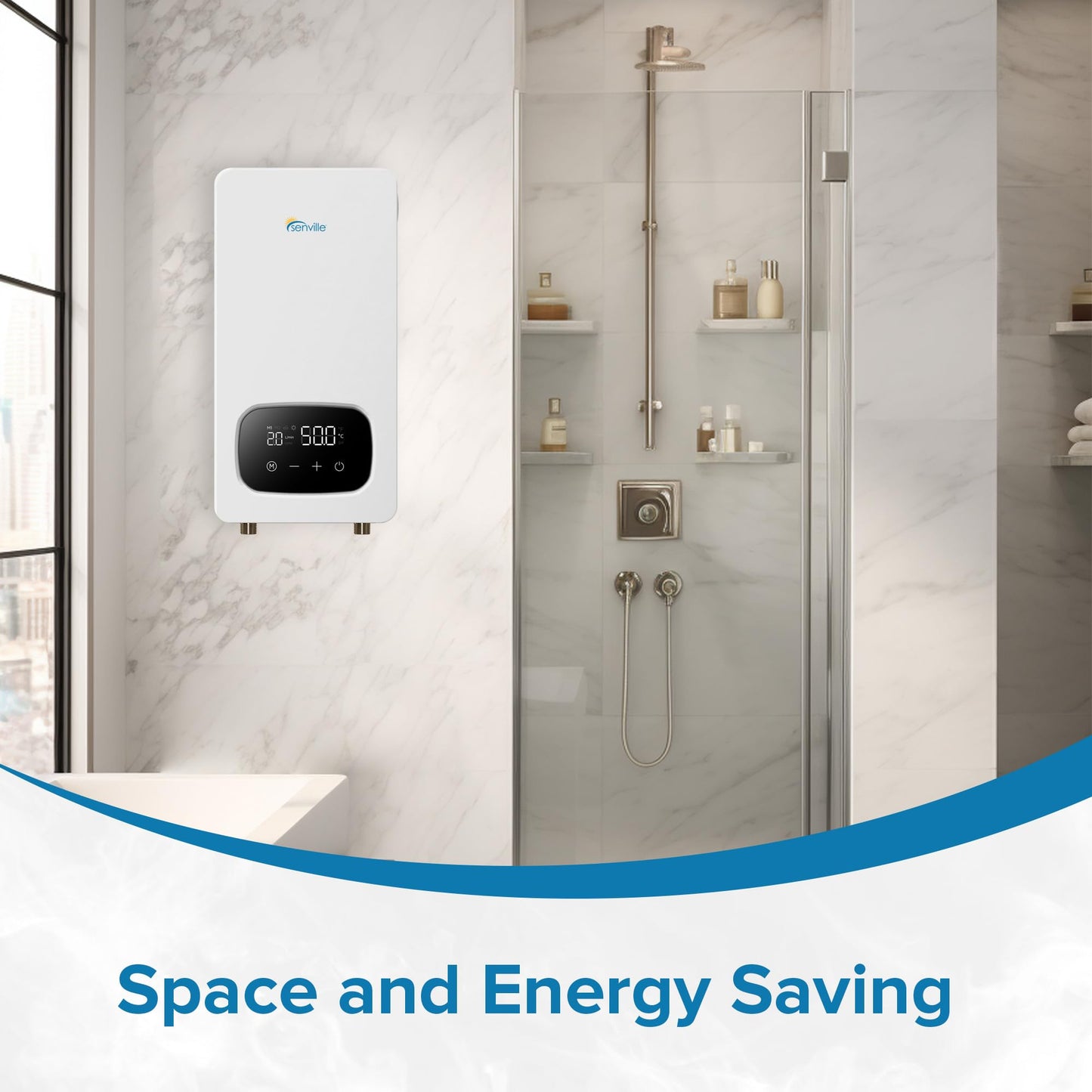 Senville Tankless Water Heater, Electric, 13KW, 240V