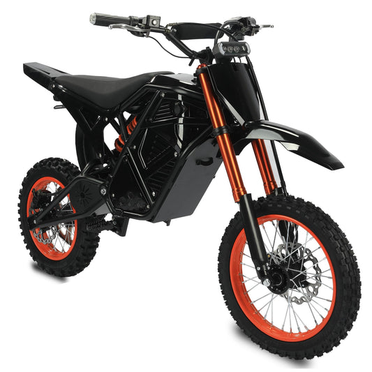 Windone RM7 Electric Dirt Bike for Teens & Adults, 48V 22.5Ah, 37MPH & 45-Mile Electric Motorcycle, 2200W Ebike, 14"/12" Off-Road Tire E-Bike, Dual Hydraulic Brakes, Full Suspension, Orange