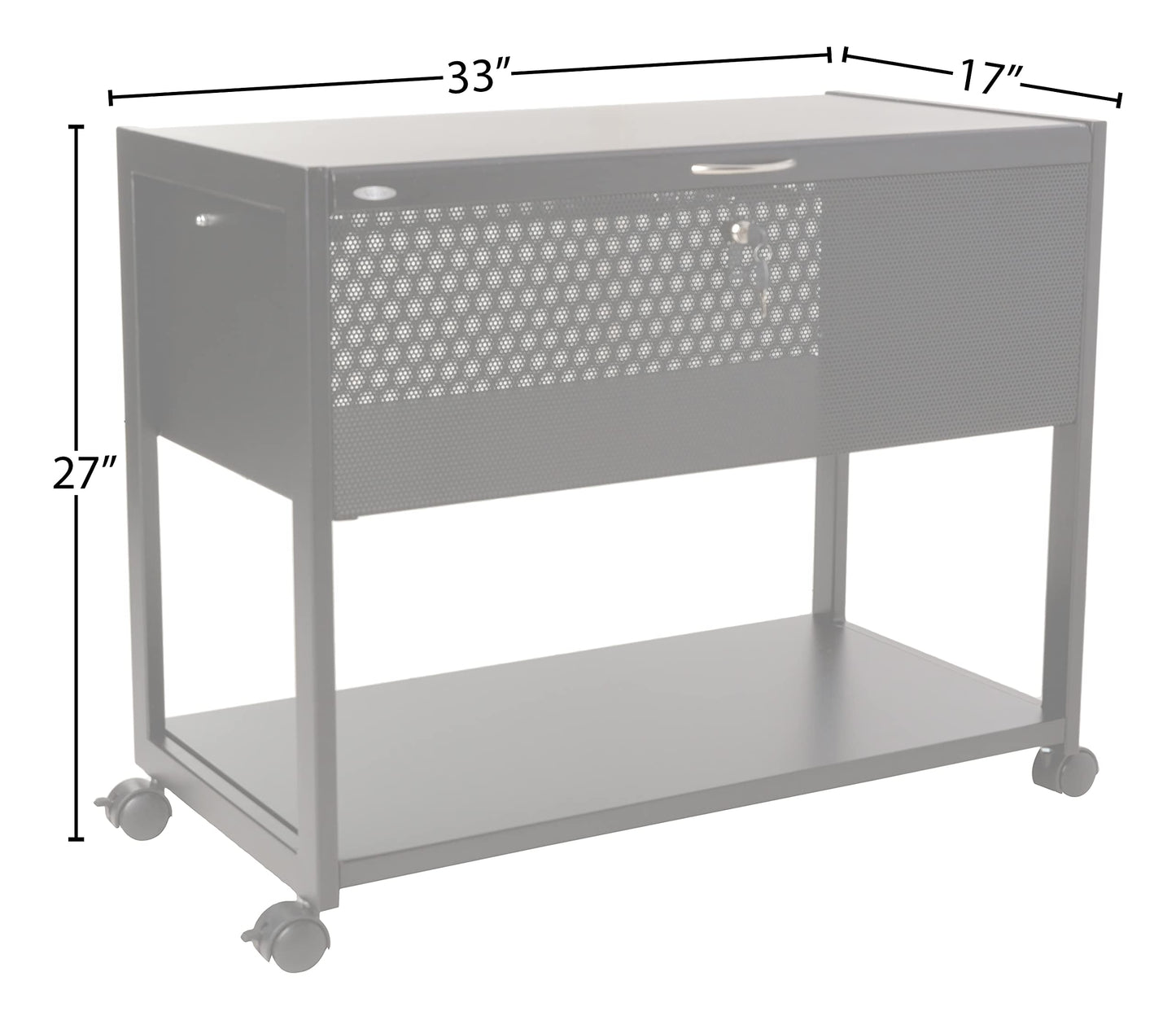 Safco Mobile File Cart, Fits Letter and Legal-Size Hanging Folders, Includes a Locking Lid & 2 Keys