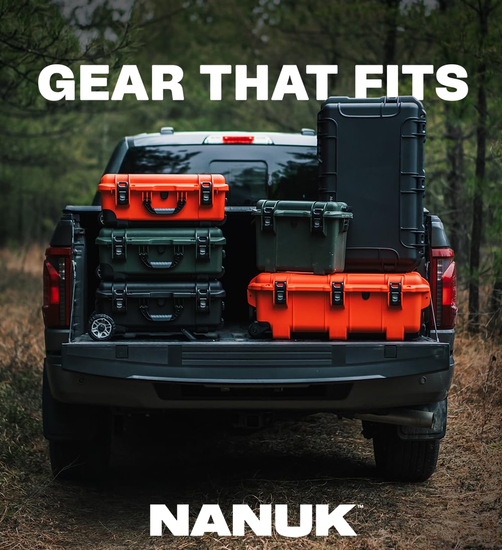 NANUK Trail 35 – 38.8 L (10.2-Gallon) Waterproof Gear Case – Modular Cargo Case for Camping, Fishing, Hunting & Outdoor Storage - Dustproof and Impact Resistant (22.0” x 15.9” x 11.6”) – Black