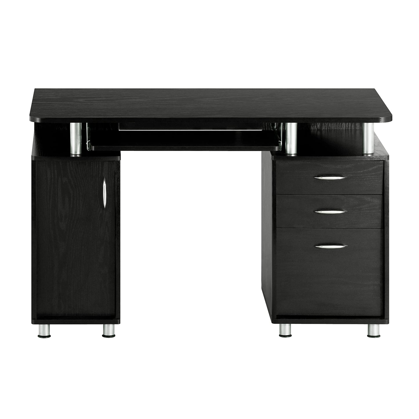 Techni Mobili 48''W Computer Desk with File Cabinet & Drawers, Espresso