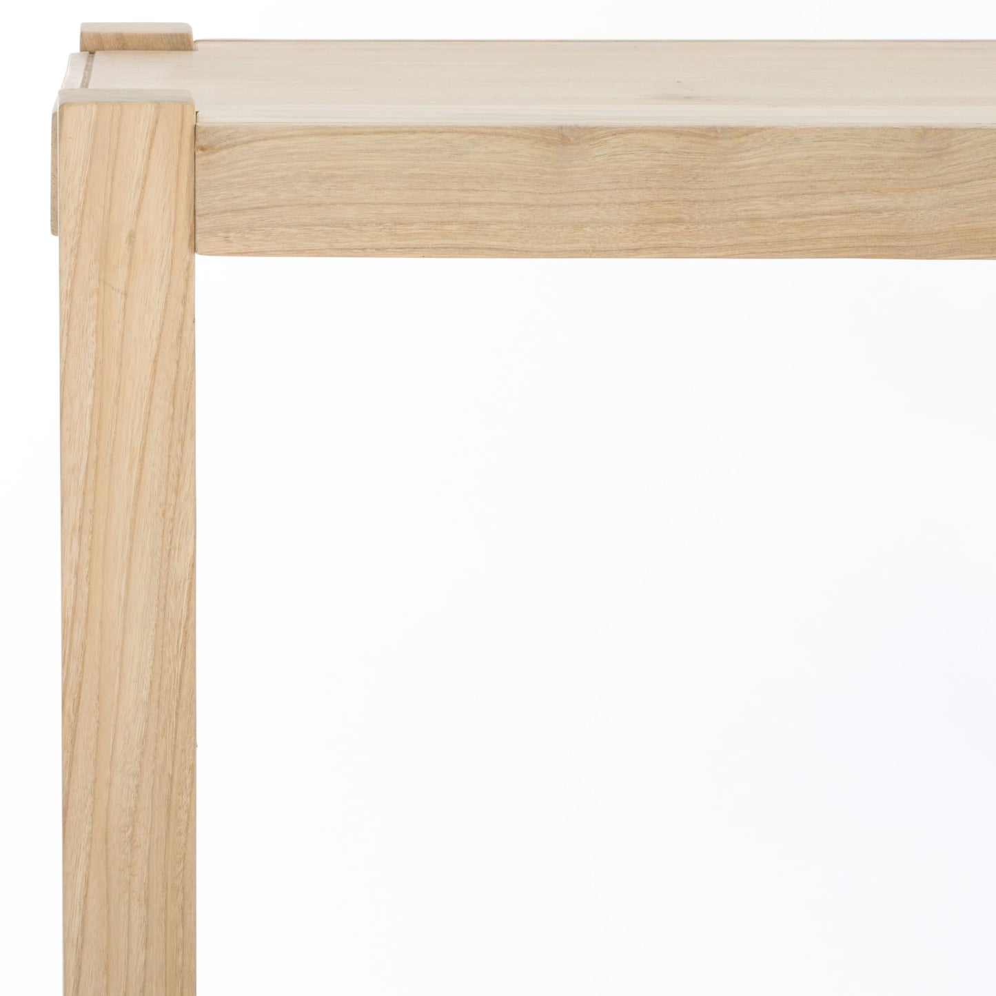 SAFAVIEH Home Collection Sigurd Cognac Leather/Unfinished Natural Solid Wood Bar Height Dining Console Table