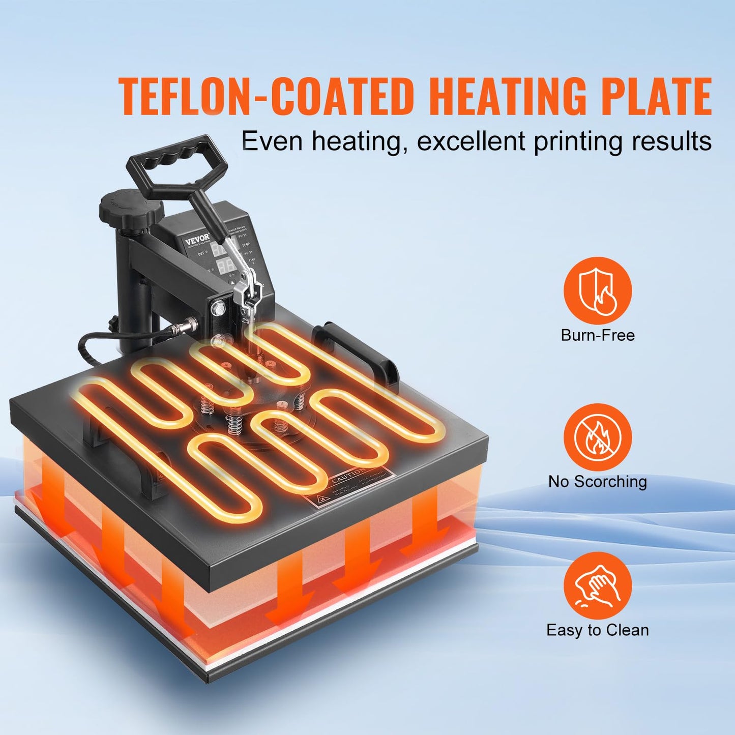 VEVOR Heat Press Machine 8 in 1 Combo Heat Press 15x15 Inch Heat Transfer Machine 360-Degree Swing Away Digital Tshirt Press Multifunction Heat Transfer Sublimation for T Shirts Mugs Hats Plates Caps