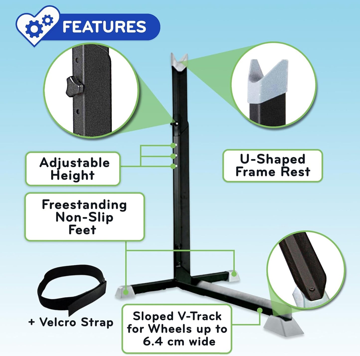 Bike Nook Stand & Vertical Storage Rack - 4 Pack with connectors- The Original Vertical Bicycle Floor Stand for Garage Storage and Indoor and Outdoor use, No Drilling Required