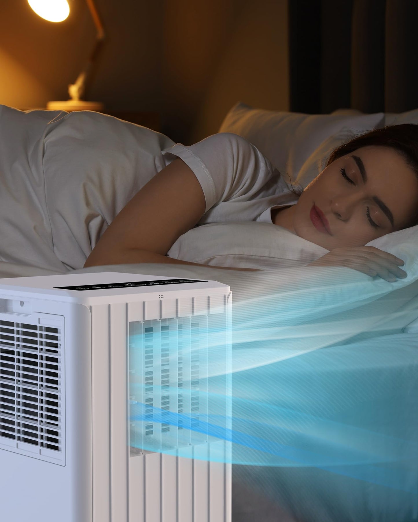 GarveeTech 8,000 BTU Portable Air Conditioner for Indoor Rooms, 3 in-1 AC Unit for Bedroom 250-350 Sq.Ft, Dehumidifier, Fan, Sleep Mode, 24 Timer, Remote Control, Window Kits