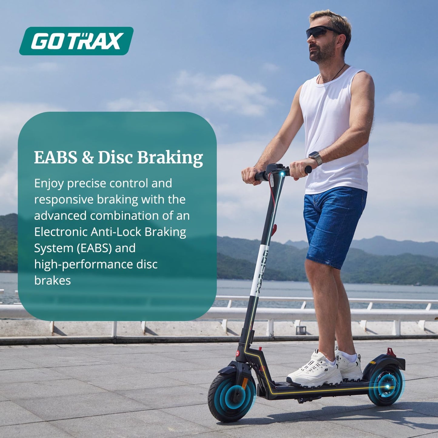 Gotrax APEX MAX Electric Scooter, 8.5" Solid Tires, Max 18 Mile and 18Mph 350W Motor with Rear Single Shock, Bright Headlight and Taillight and Cruise Control, Foldable Escooter for Adult