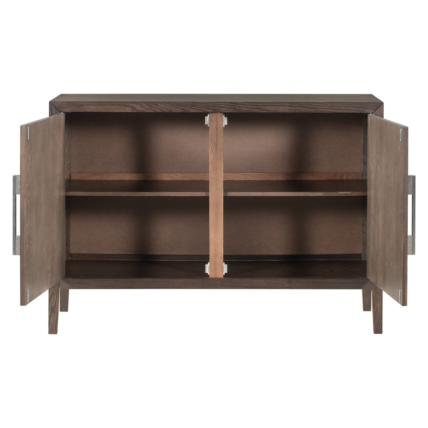 Merax Modern Rustic Wood Buffet Sideboard with Storage Shelf, 2 Doors Coffee Bar Cabinet TV Stand for Bedroom Living Room Dinning Room Kitchen Espresso